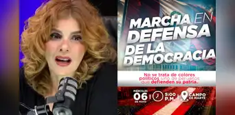 Johanna San Miguel convoca a sus seguidores a 'Marcha en defensa de la democracia' por narrativa de fraude electoral: "Defiende tu voto"