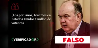 Es falso que Perú tenga 1 millón de votantes en EE.UU., como afirmó Rafael López Aliaga