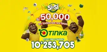 Sorteo de La Tinka del domingo 10 de mayo: conoce cuáles fueron los números ganadores y premios del Pozo Millonario, boliyapa, S/50.000 y más