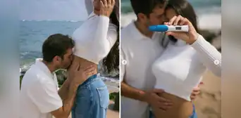 Querida modelo peruana anuncia que será madre por tercera vez a los 31 años junto a su novio deportista: “5 meses viéndote crecer”