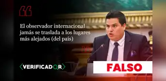 Los observadores internacionales sí se trasladaron a los lugares más alejados del Perú, contrario a lo que afirmó Diego Bazán Los observadores internacionales sí se trasladaron a los lugares más alejados del Perú, contrario a lo que afirmó Diego Bazán