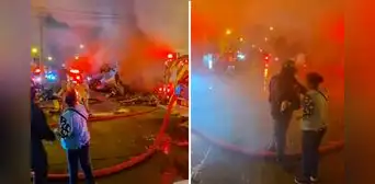 Fuerte incendio afecta viviendas en Villa El Salvador: al menos 8 unidades de bomberos atienden la emergencia Fuerte incendio afecta viviendas en Villa El Salvador: al menos 8 unidades de bomberos atienden la emergencia
