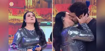 Tula Rodríguez se da apasionado beso en vivo con famoso actor extranjero que tiene novia