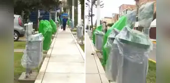 Vecinos alertan 42 tachos de basura en una sola cuadra de La Perla: “Como si fuésemos muy sucios” Vecinos alertan 42 tachos de basura en una sola cuadra de La Perla: “Como si fuésemos muy sucios”