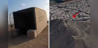 Esta misteriosa casa fue construida en la cima de un cerro en La Molina: tiene patio, baño y un estrado Esta misteriosa casa fue construida en la cima de un cerro en La Molina: tiene patio, baño y un estrado
