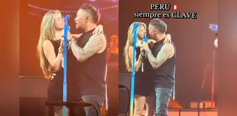 Stephanie Cayo sorprende al cantar en concierto de Alejandro Sanz, pero usuarios la cuestionan: “Parecía que le quería quitar el micrófono”