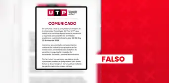 Es falso que la UTP Ica haya decidido suspender sus actividades por cuatro días tras sismo de 6,1 que remeció Ia ciudad Es falso que la UTP Ica haya decidido suspender sus actividades por cuatro días tras sismo de 6,1 que remeció Ia ciudad