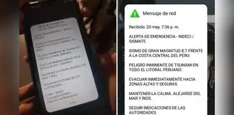 Usuarios reportan extraña alerta de Sismate sobre sismo de magnitud 8,7 y tsunami en costas peruanas: sistema habría sido vulnerado Usuarios reportan extraña alerta de Sismate sobre sismo de magnitud 8,7 y tsunami en costas peruanas: sistema habría sido vulnerado