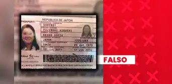 Es falsa la imagen del supuesto pasaporte japonés de Keiko Fujimori