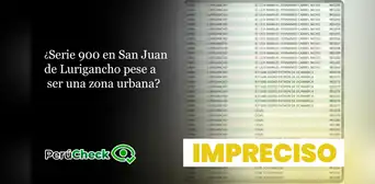 ¿Serie 900 en San Juan de Lurigancho pese a ser una zona urbana?