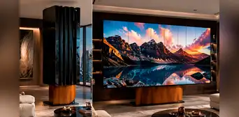 China presenta un moderno televisor de 135 pulgadas que se dobla en 5 partes para facilitar su transporte e instalación en casa