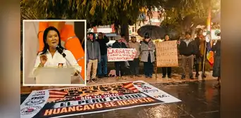 Ciudadanos protestan por visita de Keiko Fujimori en Huancayo: "Aquí la repudiamos" Ciudadanos protestan por visita de Keiko Fujimori en Huancayo: "Aquí la repudiamos"