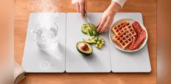 China revela una tabla de cocina inteligente que calienta tus platos solo en 10 segundos mientras cortas los alimentos