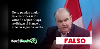 No se pueden anular las elecciones si los votos de López Aliaga se dirigen al blanco o nulo en segunda vuelta No se pueden anular las elecciones si los votos de López Aliaga se dirigen al blanco o nulo en segunda vuelta