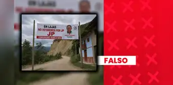 Es falso que se haya publicado un cartel en contra de Roberto Sánchez en Lajas, Chota: imagen fue elaborada con inteligencia artificial Es falso que se haya publicado un cartel en contra de Roberto Sánchez en Lajas, Chota: imagen fue elaborada con inteligencia artificial