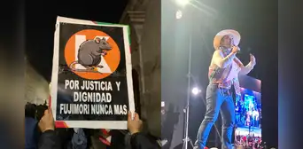 Keiko Fujimori realizó mitin en Arequipa en medio de protestas y fuerte resguardo policial Keiko Fujimori realizó mitin en Arequipa en medio de protestas y fuerte resguardo policial