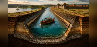 El canal artificial del Imperio Romano hallado en Alemania que conectaba un río y fortalecía rutas militares hace 2.000 años