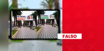 Los supuestos carteles colocados en la Alameda Bolognesi de Tacna a favor de Keiko Fujimori y en rechazo de Roberto Sánchez fueron generados con IA Los supuestos carteles colocados en la Alameda Bolognesi de Tacna a favor de Keiko Fujimori y en rechazo de Roberto Sánchez fueron generados con IA