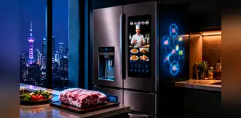 China presenta una refrigeradora inteligente 5G que congela ultrarrápido a -70 °C, con chefs online en vivo y 780 L de capacidad