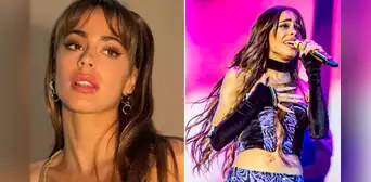 Cantante Tini sufre corte en pleno concierto en el Estadio Nacional y pide ayuda a su equipo de trabajo