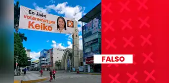 Supuestos carteles de apoyo y rechazo a Keiko Fujimori en Jaén son falsos: imágenes fueron generados con IA
