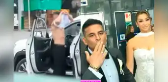 Invitado deja en shock al quitarse la ropa en plena boda de Karla Tarazona y Christian Domínguez y sorprende: "No hubo tiempo" Invitado deja en shock al quitarse la ropa en plena boda de Karla Tarazona y Christian Domínguez y sorprende: "No hubo tiempo"