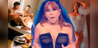 Magaly Medina lapida a Christian Domínguez y Karla Tarazona por publicar sugerentes fotos el día de su boda: "Él sale en calzoncillos"