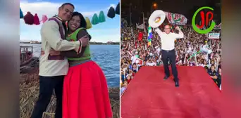¿Apoyan a JP? Mark Vito y su novia Leslie Echavarrí sorprenden al lucir traje típico en Puno con colores asociados al partido ¿Apoyan a JP? Mark Vito y su novia Leslie Echavarrí sorprenden al lucir traje típico en Puno con colores asociados al partido