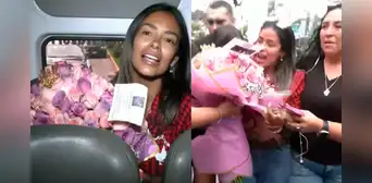¡Como una diva! Shirley Arica salió de ‘La granja VIP Perú’ solo a votar y sus fans la llenaron de regalos y abrazos