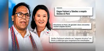 "Llegan Fujimori y Sánchez a empate técnico": así informan los medios mexicanos los resultados oficiales de la segunda vuelta en Perú 2026