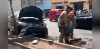 Fuerte accidente vehicular en avenida Abancay moviliza tres unidades de emergencia Fuerte accidente vehicular en avenida Abancay moviliza tres unidades de emergencia