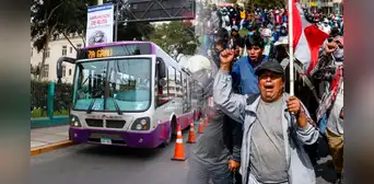 ¡Atención, usuarios! ATU anuncia desvíos del Corredor Morado y buses del transporte público por marcha en el Centro de Lima