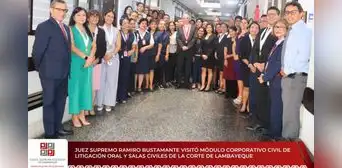 Juez Supremo Ramiro Bustamante visitó Módulo Corporativo Civil de Ligitación Oral y Salas Civiles de la Corte de Lambayeque Juez Supremo Ramiro Bustamante visitó Módulo Corporativo Civil de Ligitación Oral y Salas Civiles de la Corte de Lambayeque
