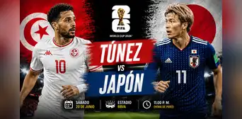 Túnez - Japón: hora y canales dónde ver el partido por el Mundial 2026