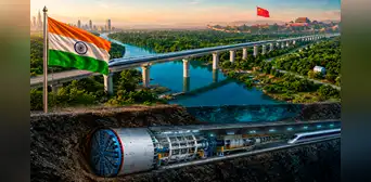 El primer moderno corredor ferroviario de India incluirá un túnel submarino a 56 metros de profundidad: perforado con máquinas de 3.000 toneladas El primer moderno corredor ferroviario de India incluirá un túnel submarino a 56 metros de profundidad: perforado con máquinas de 3.000 toneladas