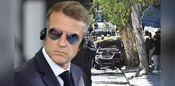 Dos bombas estallan en Damasco durante la visita del presidente Emmanuel Macron y dejan 18 heridos cerca de su hotel Dos bombas estallan en Damasco durante la visita del presidente Emmanuel Macron y dejan 18 heridos cerca de su hotel