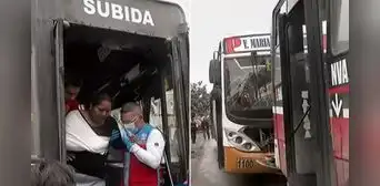 Violento choque entre dos buses de transporte público deja al menos 13 heridos en Villa María del Triunfo