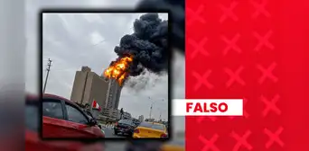 Es falso que esta imagen corresponda al amago de incendio registrado en el hotel Sheraton: fue generada con inteligencia artificial