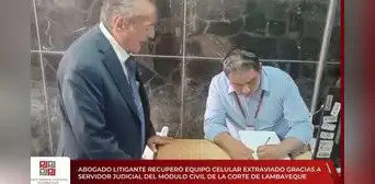 Servidor judicial de la Corte de Lambayeque devuelve celular extraviado a abogado litigante