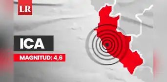 Temblor de magnitud 4,6 remeció hoy Ica, según el IGP Temblor de magnitud 4,6 remeció hoy Ica, según el IGP