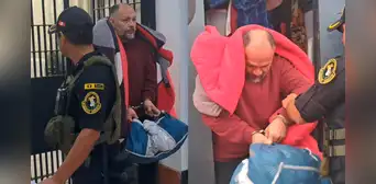 ¡Enmarrocado y totalmente desencajado! Así fue el traslado de Jackson Mora al penal Ancón 1 junto a otros detenidos ¡Enmarrocado y totalmente desencajado! Así fue el traslado de Jackson Mora al penal Ancón 1 junto a otros detenidos