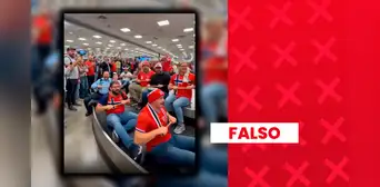 Es falso que este video muestre a aficionados noruegos realizando el ‘remo vikingo’ en un aeropuerto tras la eliminación de su selección