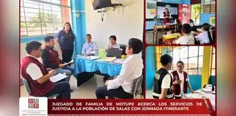Jornada Itinerante: Juzgado de Motupe acerca la justicia a la población de Salas Jornada Itinerante: Juzgado de Motupe acerca la justicia a la población de Salas