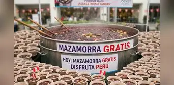 Prepararán mazamorra gigante de 700 litros en el Jockey Plaza: darán porciones gratis por Fiestas Patrias Prepararán mazamorra gigante de 700 litros en el Jockey Plaza: darán porciones gratis por Fiestas Patrias