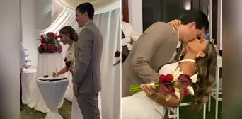 Querida conductora de TV Andrea Arana se casó en emotiva ceremonia: así fue su romántica boda