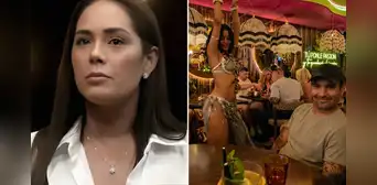Karen Schwarz 'enfrenta' a Ezio Oliva luego de que bailarina le hiciera un sensual baile: "Él haciendo méritos"
