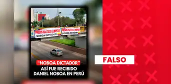Es falsa la imagen que muestra pancartas de rechazo contra el presidente ecuatoriano Daniel Noboa en Lima: fue creada con inteligencia artificial