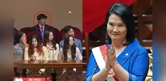 Kyara Villanella impacta al llegar con su novio Adrián Harboe a la juramentación de su madre Keiko Fujimori como presidenta