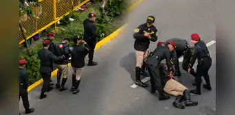 Gran Parada y Desfile Cívico-Militar 2026: jinete de la Policía Nacional del Perú sufre aparatosa caída y tuvo que ser atendido por sus compañeros