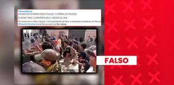 El video que muestra a reservistas enfrentándose a la Policía durante la toma de mando de Keiko Fujimori es falso: fue grabado en 2023